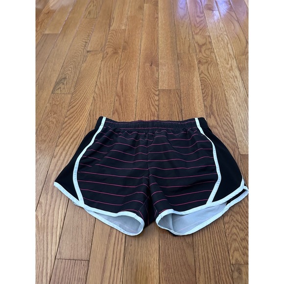 Women's Athletic Works Running Shorts Striped White Trim Athletic Gym Small - Picture 1 of 9